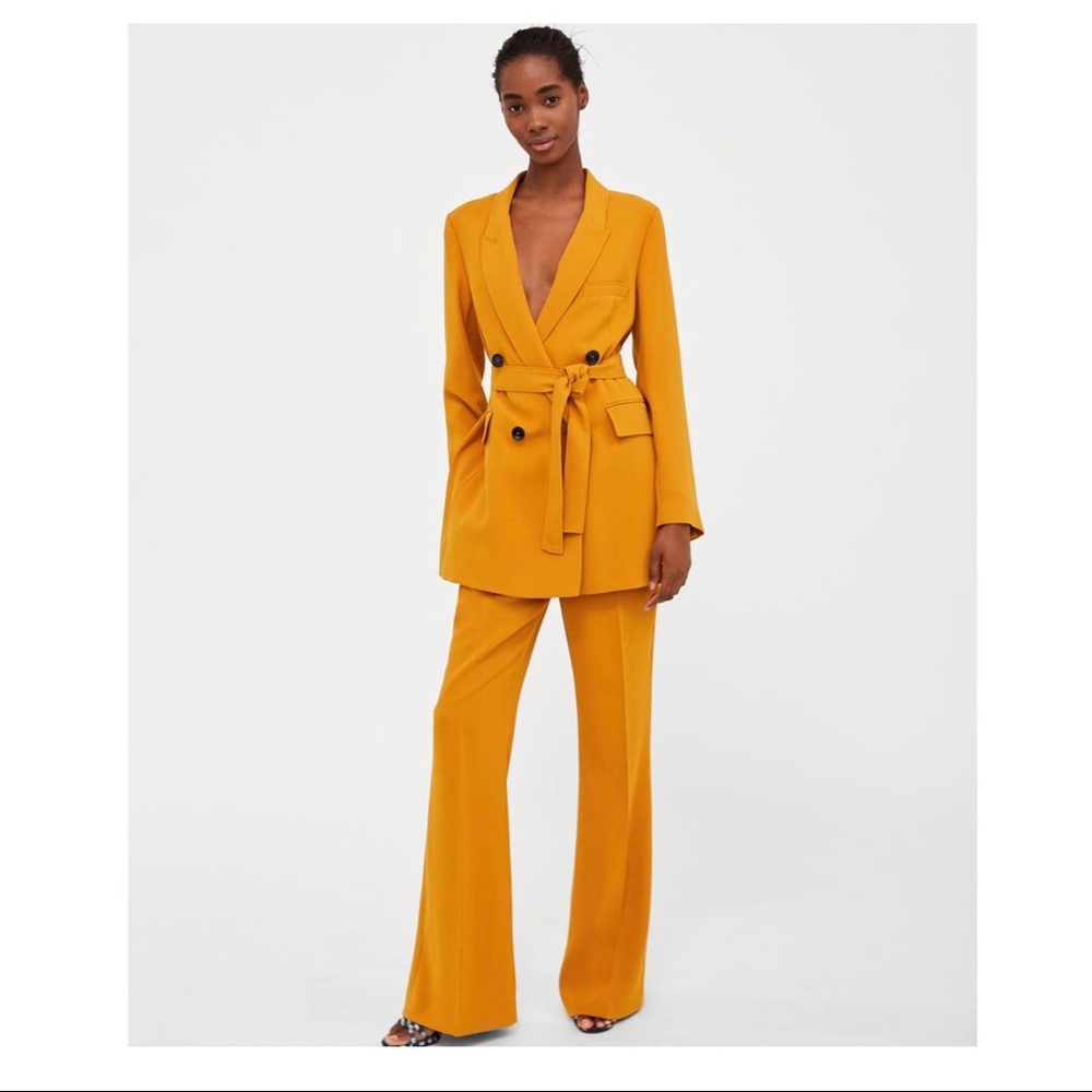 Zara Yellow Flared Pants